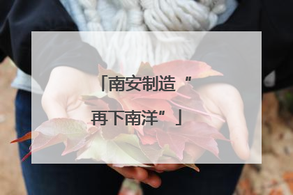 南安制造“再下南洋”