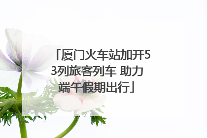 厦门火车站加开53列旅客列车 助力端午假期出行