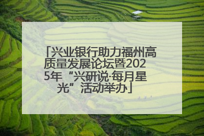 兴业银行助力福州高质量发展论坛暨2025年“兴研说·每月星光”活动举办