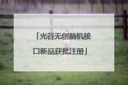 光谷无创脑机接口新品获批注册