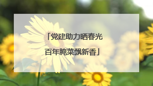 党建助力晒春光 百年腌菜飘新香