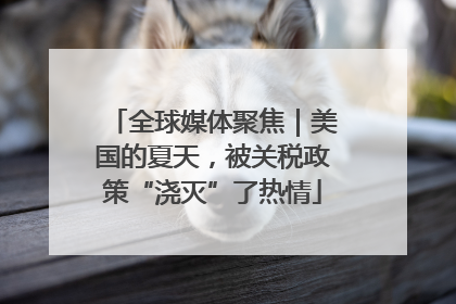 全球媒体聚焦｜美国的夏天，被关税政策“浇灭”了热情