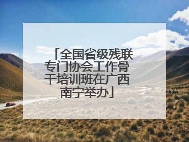 全国省级残联专门协会工作骨干培训班在广西南宁举办
