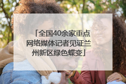 全国40余家重点网络媒体记者见证兰州新区绿色蝶变
