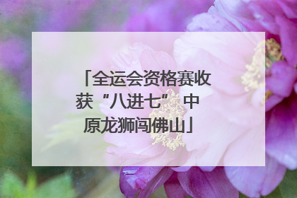 全运会资格赛收获“八进七” 中原龙狮闯佛山