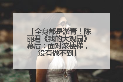 全身都是淤青！陈丽君《我的大观园》幕后：面对滚楼梯，没有做不到