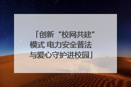 创新“校网共建”模式 电力安全普法与爱心守护进校园