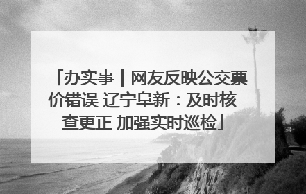 办实事｜网友反映公交票价错误 辽宁阜新：及时核查更正 加强实时巡检