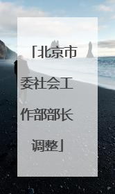 北京市委社会工作部部长调整