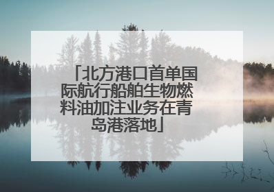 北方港口首单国际航行船舶生物燃料油加注业务在青岛港落地
