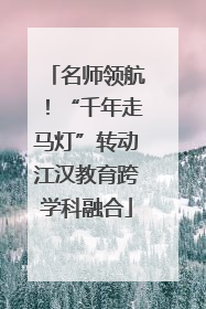 名师领航！“千年走马灯”转动江汉教育跨学科融合