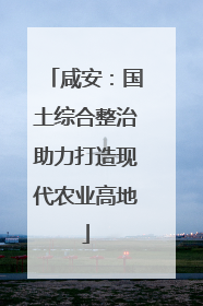 咸安：国土综合整治助力打造现代农业高地