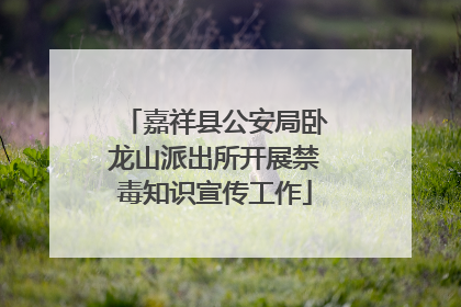 嘉祥县公安局卧龙山派出所开展禁毒知识宣传工作