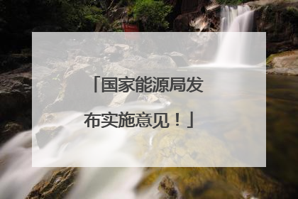 国家能源局发布实施意见！