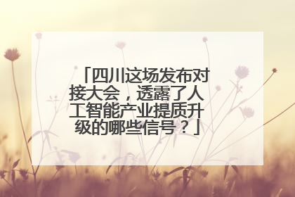 四川这场发布对接大会，透露了人工智能产业提质升级的哪些信号？