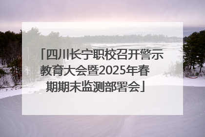 四川长宁职校召开警示教育大会暨2025年春期期末监测部署会