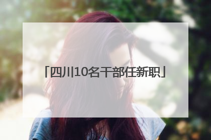 四川10名干部任新职