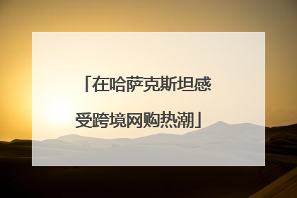 在哈萨克斯坦感受跨境网购热潮