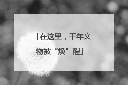 在这里，千年文物被“焕”醒