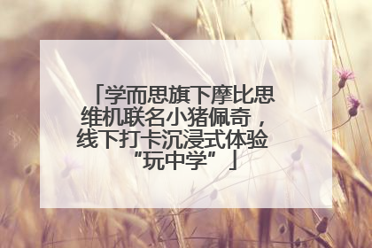 学而思旗下摩比思维机联名小猪佩奇，线下打卡沉浸式体验“玩中学”