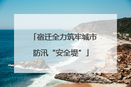 宿迁全力筑牢城市防汛“安全堤”