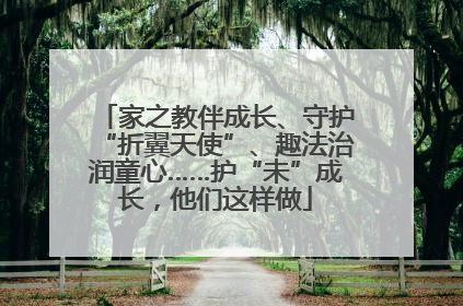 家之教伴成长、守护“折翼天使”、趣法治润童心……护“未”成长，他们这样做