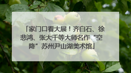 家门口看大展！齐白石、徐悲鸿、张大千等大师名作“空降”苏州尹山湖美术馆
