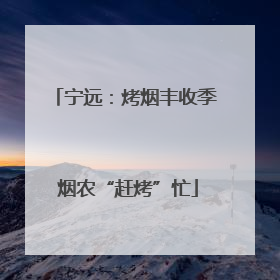 宁远：烤烟丰收季 烟农“赶烤”忙