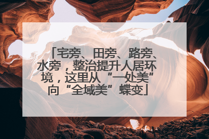 宅旁、田旁、路旁、水旁，整治提升人居环境，这里从“一处美”向“全域美”蝶变