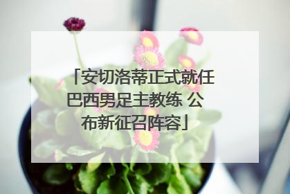 安切洛蒂正式就任巴西男足主教练 公布新征召阵容
