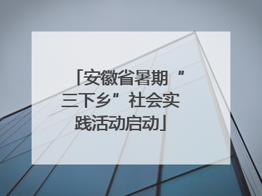 安徽省暑期“三下乡”社会实践活动启动