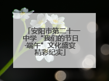 安阳市第二十一中学“我们的节日·端午”文化盛宴精彩纪实