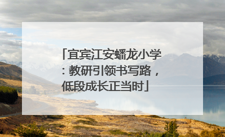 宜宾江安蟠龙小学：教研引领书写路，低段成长正当时