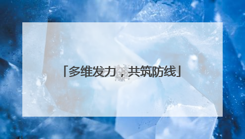多维发力，共筑防线