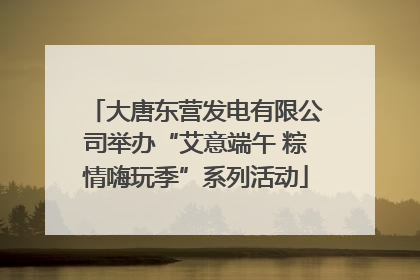 大唐东营发电有限公司举办“艾意端午 粽情嗨玩季”系列活动