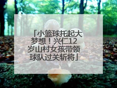 小篮球托起大梦想！兴仁12岁山村女孩带领球队过关斩将