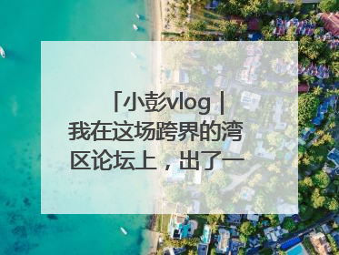 小彭vlog｜我在这场跨界的湾区论坛上，出了一道高考题……