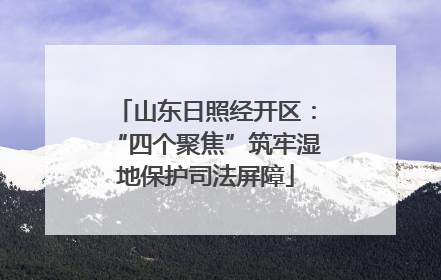 山东日照经开区：“四个聚焦”筑牢湿地保护司法屏障