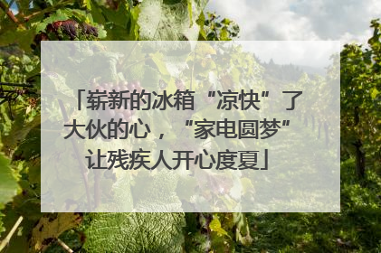 崭新的冰箱“凉快”了大伙的心，“家电圆梦”让残疾人开心度夏