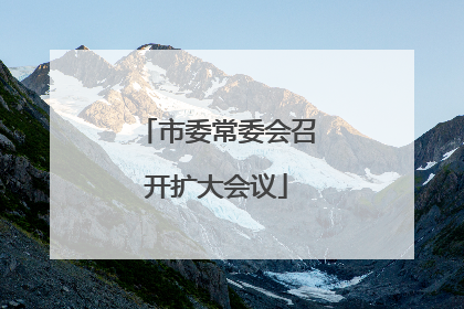 市委常委会召开扩大会议
