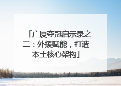 广厦夺冠启示录之二：外援赋能，打造本土核心架构