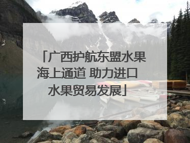 广西护航东盟水果海上通道 助力进口水果贸易发展