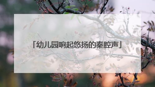 幼儿园响起悠扬的秦腔声