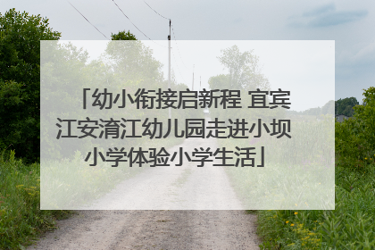 幼小衔接启新程 宜宾江安淯江幼儿园走进小坝小学体验小学生活