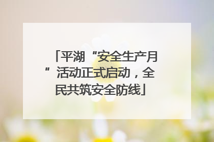 平湖“安全生产月”活动正式启动，全民共筑安全防线