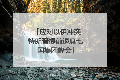应对以伊冲突 特朗普提前退席七国集团峰会