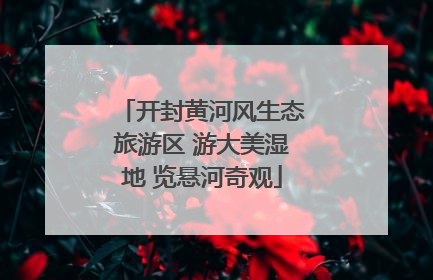 开封黄河风生态旅游区 游大美湿地 览悬河奇观