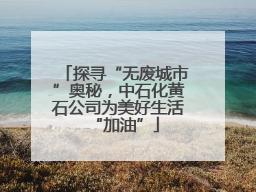 探寻“无废城市”奥秘，中石化黄石公司为美好生活“加油”