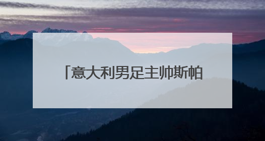 意大利男足主帅斯帕莱蒂“自宣下课”