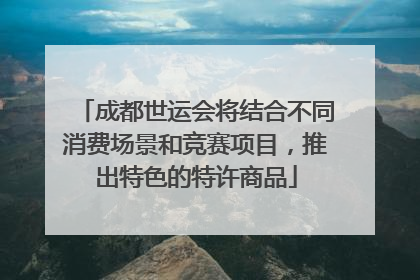 成都世运会将结合不同消费场景和竞赛项目，推出特色的特许商品